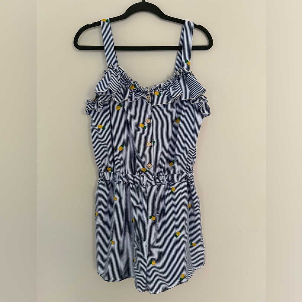 Mahina Striped Pineapple Romper